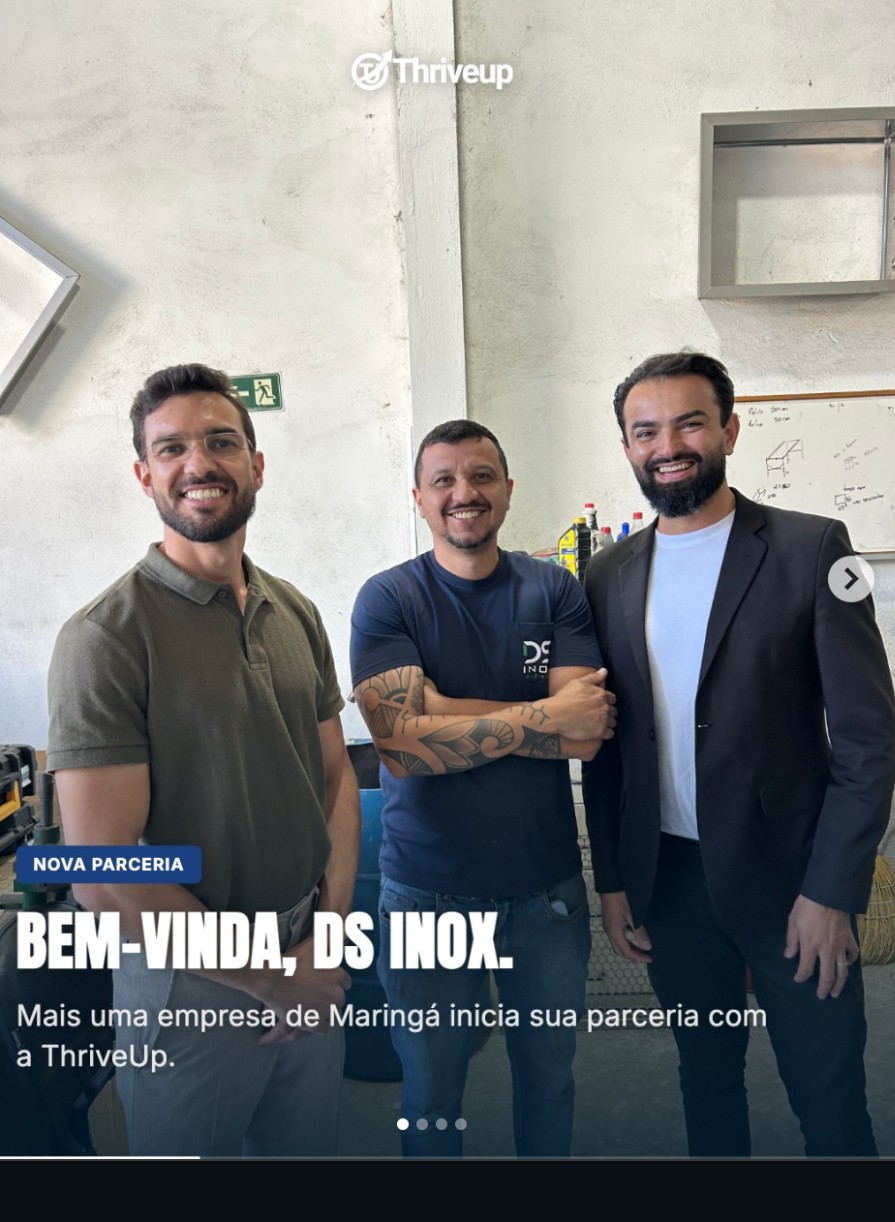 Anúncio de nova parceria com DS Inox Maringá